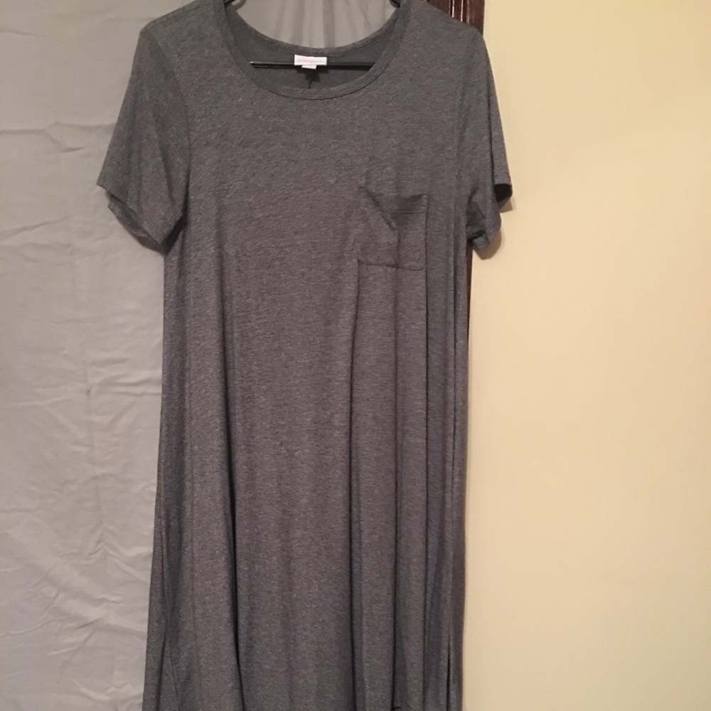 Solid gray LuLaRoe Carly
